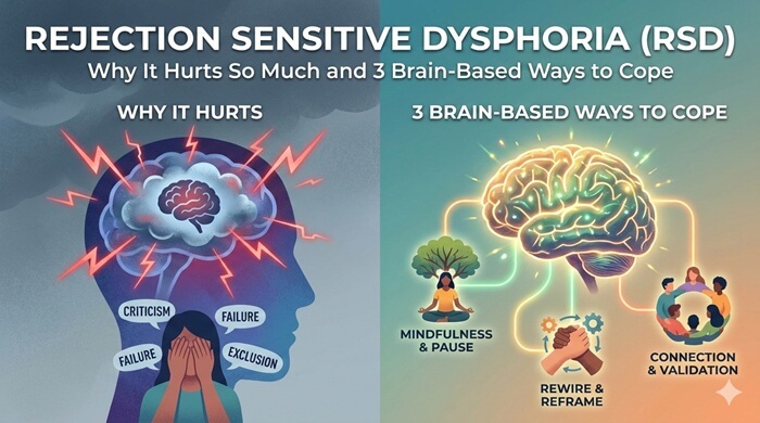 A symbolic image of why RSD hurts and how to cope - criticism feel like a physical blow