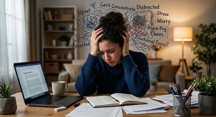 why can't I focus when I'm upset